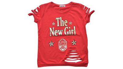 Детска блуза - The New Girl в червено